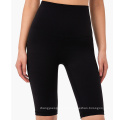 Sportswear Control de la abdominación pantalones cortos de compresión Sports Mujeres pantalones cortos de ciclista de cintura alta